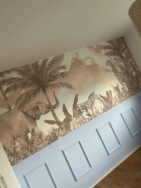Best Jungle dieren in taupe Kinderkamer