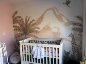 Best Jungle dieren in taupe Kinderkamer