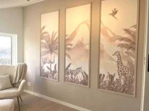 Best Jungle dieren in taupe Kinderkamer