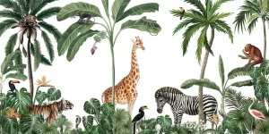 Fashion Jungle Jive - White Kinderkamer