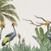 Hot Jungle met kraanvogels Kinderkamer | Dieren