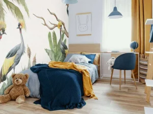 Hot Jungle met kraanvogels Kinderkamer | Dieren