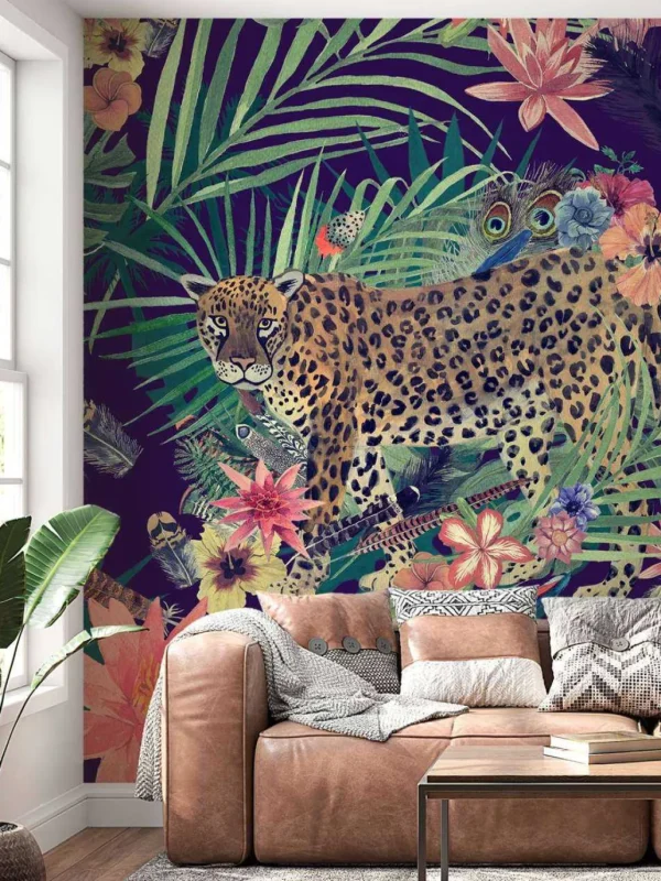 Clearance Jungle print met luipaarden fotobehang Dieren