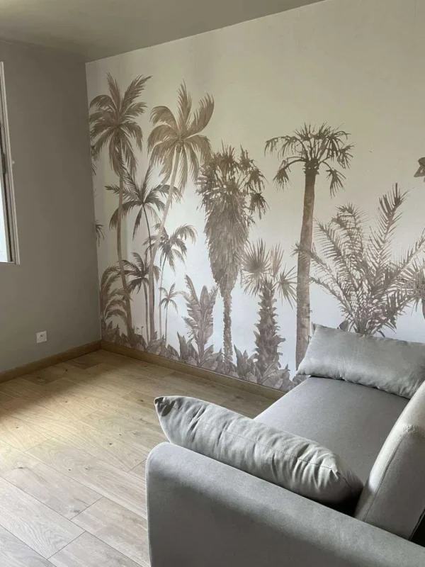 New Jungle thema in taupe Kinderkamer