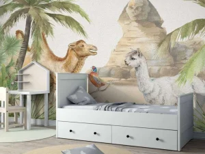 Sale Kameel en Alpaca in de woestijn Kinderkamer
