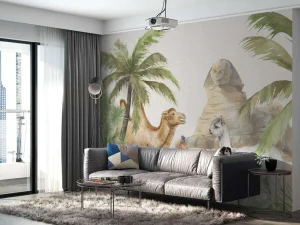 Sale Kameel en Alpaca in de woestijn Kinderkamer