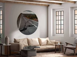 Outlet Kapotte snelweg in Hawaii fotobehang Architectuur