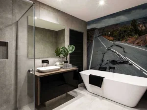 Outlet Kapotte snelweg in Hawaii fotobehang Architectuur