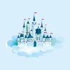 Discount Kasteel in de wolken fotobehang Kinderkamer | Babykamer