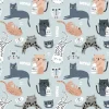 Outlet Katten en poezen print fotobehang Kinderkamer | Babykamer