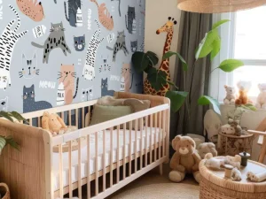Outlet Katten en poezen print fotobehang Kinderkamer | Babykamer