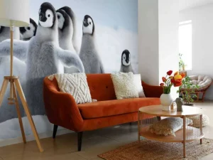 Sale Keizerspinguïns in de sneeuw fotobehang Dieren