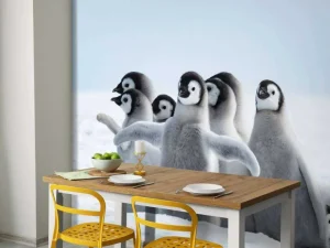Sale Keizerspinguïns in de sneeuw fotobehang Dieren