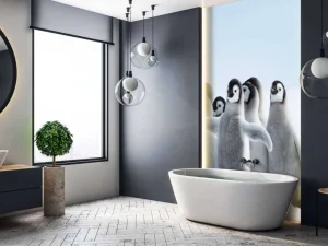 Sale Keizerspinguïns in de sneeuw fotobehang Dieren