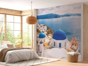 Fashion Kerkje op Santorini fotobehang Architectuur