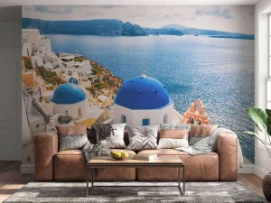 Fashion Kerkje op Santorini fotobehang Architectuur