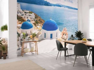 Fashion Kerkje op Santorini fotobehang Architectuur