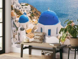 Fashion Kerkje op Santorini fotobehang Architectuur