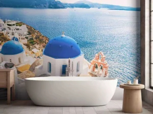 Fashion Kerkje op Santorini fotobehang Architectuur