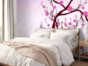 Hot Kersenbloesem design fotobehang Kinderkamer | Bloemen