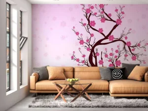 Hot Kersenbloesem design fotobehang Kinderkamer | Bloemen