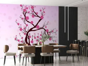 Hot Kersenbloesem design fotobehang Kinderkamer | Bloemen