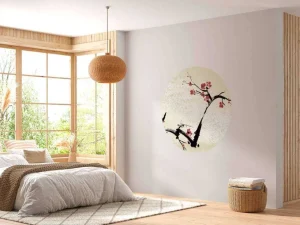 Best Kersenbloesem inkt schilderij fotobehang Gang | Bloemen