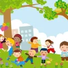 New Kinderen aan het spelen fotobehang Kinderkamer