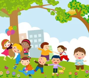 New Kinderen aan het spelen fotobehang Kinderkamer
