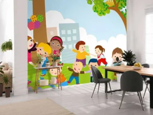 New Kinderen aan het spelen fotobehang Kinderkamer
