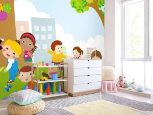 New Kinderen aan het spelen fotobehang Kinderkamer