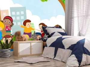 New Kinderen aan het spelen fotobehang Kinderkamer