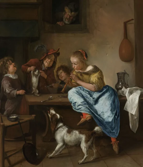 Clearance Kinderen leren een poes dansen fotobehang Kunst & Design