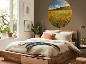 Best Klaprozen met Zonsondergang fotobehang Bloemen