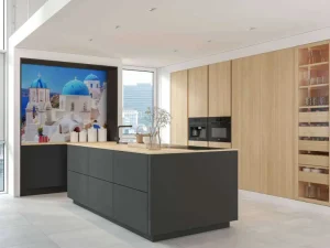 Fashion Klein kerkje op Santorini fotobehang Architectuur