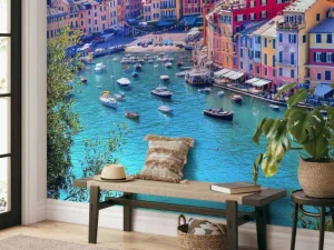 Fashion Kleine haven in Italië fotobehang Architectuur