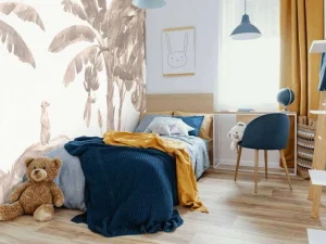 New Kleine jungle dieren in taupe Kinderkamer
