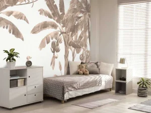 New Kleine jungle dieren in taupe Kinderkamer