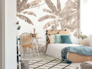 New Kleine jungle dieren in taupe Kinderkamer