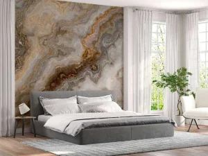Sale Kleurrijk marmer fotobehang Hobbykamer | Gang