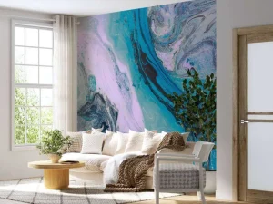 Clearance Kleurrijk verfmengsel fotobehang Tienerkamer | Oppervlakten