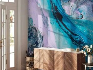 Clearance Kleurrijk verfmengsel fotobehang Tienerkamer | Oppervlakten