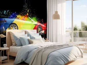 Hot Kleurrijke auto design fotobehang Kinderkamer | Transport