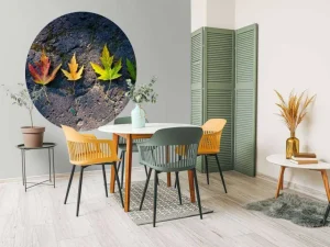 Outlet Kleurrijke bladeren in de herfst fotobehang Bloemen