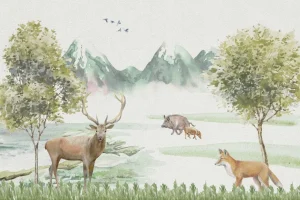 Online Kleurrijke bosdieren Dieren