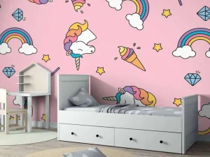Fashion Kleurrijke eenhoorn patroon Kinderkamer | Dieren