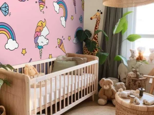 Fashion Kleurrijke eenhoorn patroon Kinderkamer | Dieren