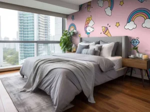 Fashion Kleurrijke eenhoorn patroon Kinderkamer | Dieren