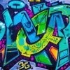 Online Kleurrijke graffiti creatie op een muur fotobehang Tienerkamer | Kunst & Design