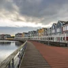 Best Kleurrijke huizen in Houten fotobehang Architectuur